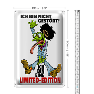 Blechschild Spruch 20x30cm bin nicht gestört bin Limited Edition