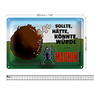 Blechschild Spruch 30x20cm Sollte hätte könnte Machen