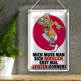 Blechschild Spruch 20x30cm Mich nervlich leisten können