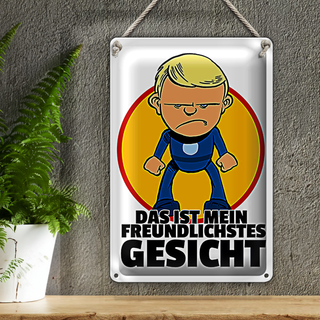 Blechschild Spruch 20x30cm Mein freundlichstes Gesicht