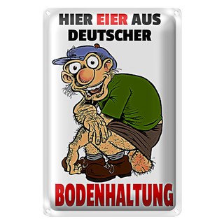 Blechschild Hinweis 20x30cm Hier Eier aus deutscher Bodenhaltung