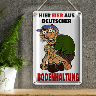 Blechschild Hinweis 20x30cm Hier Eier aus deutscher Bodenhaltung