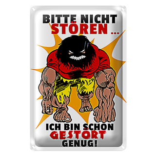 Blechschild Spruch 20x30cm Nicht stören bin gestört genug