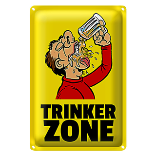 Blechschild 20x30cm Trinkerzone Bierkrug