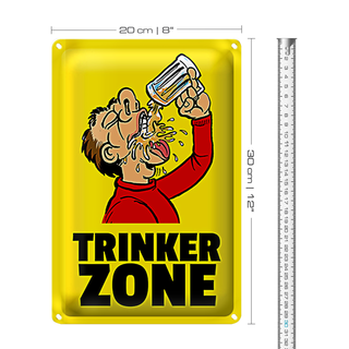 Blechschild 20x30cm Trinkerzone Bierkrug