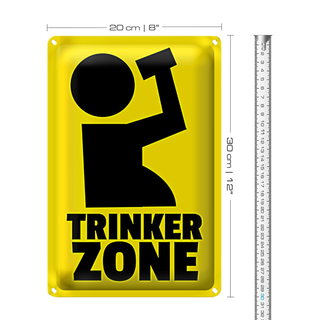 Blechschild 20x30cm Trinkerzone