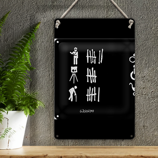 Blechschild Strichliste 20x30cm Polizei Blitzer Rentner