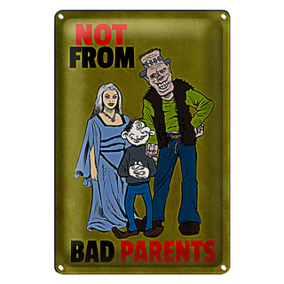 Blechschild Spruch 20x30cm Not from bad parents