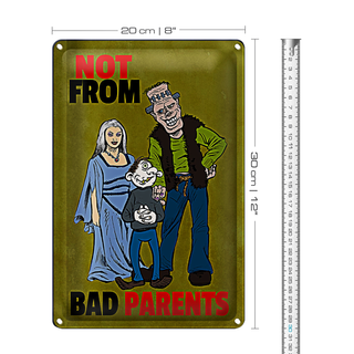 Blechschild Spruch 20x30cm Not from bad parents