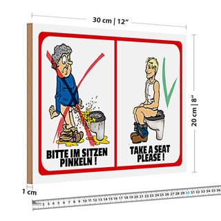 Holzschild Hinweis 30x20cm frische Burger Restaurant