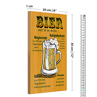 Holzschild Hinweis 30x20cm frische Rhabarber Hofladen