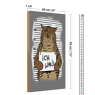 Holzschild Hinweis 30x20cm frische Milch Verkauf Kuh