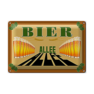 Blechschild 30x20cm Bier Allee