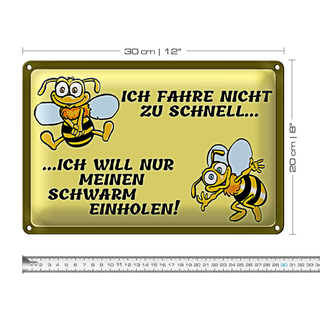 Blechschild Spruch 30x20cm ich fahre nicht zu schnell