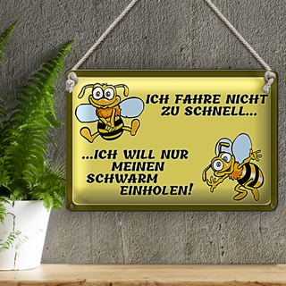Blechschild Spruch 30x20cm ich fahre nicht zu schnell