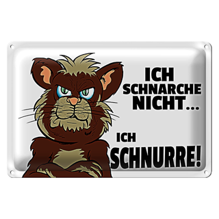 Blechschild Spruch 30x20cm ich schnarche nicht ich schnurre