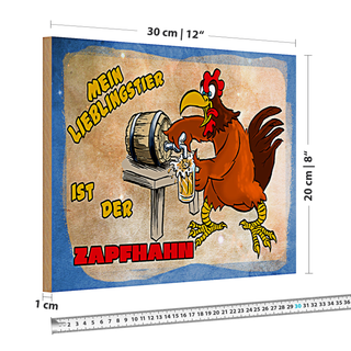 Holzschild Spruch 30x20cm König der Küche Krone