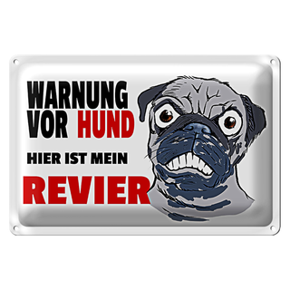 Blechschild Warnschid 30x20cm Warnung Hund mein Revier