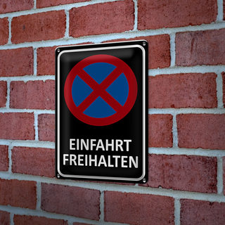Blechschild Hinweis 20x30cm Einfahrt freihalten
