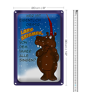 Blechschild Spruch 20x30cm wer ist dieser Lars Krismes