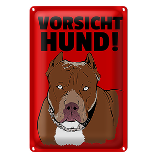 Blechschild Hinweis 20x30cm Vorsicht Hund