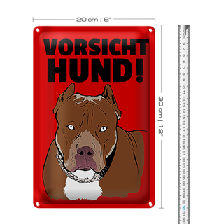 Blechschild Hinweis 20x30cm Vorsicht Hund
