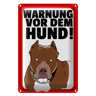 Blechschild Achtung 20x30cm Warnung vor dem Hund