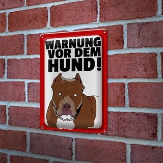 Blechschild Achtung 20x30cm Warnung vor dem Hund