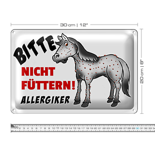 Blechschild Verbotsschild 30x20cm Bitte nicht füttern