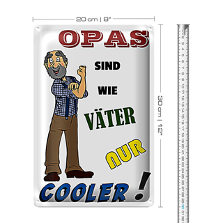 Blechschild Spruch 20x30cm Opas sind wie Väter nur cooler