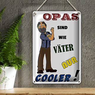 Blechschild Spruch 20x30cm Opas sind wie Väter nur cooler