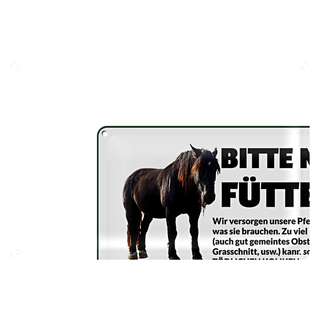 Blechschild Verbotsschild 30x20cm bitte nicht füttern