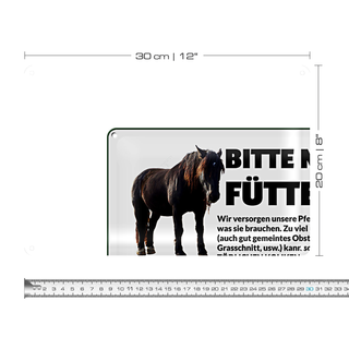 Blechschild Verbotsschild 30x20cm bitte nicht füttern