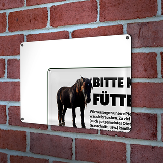 Blechschild Verbotsschild 30x20cm bitte nicht füttern