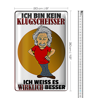 Blechschild Spruch 20x30cm ich bin kein Klugscheisser