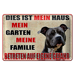 Blechschild Warnschld 30x20cm dies ist mein Haus Gefahr