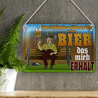 Blechschild 30x20cm Schönste auf dieser Welt Bier
