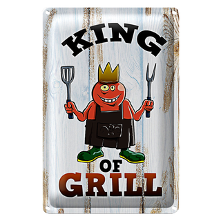 Blechschild Hinweis 20x30cm King of Grill