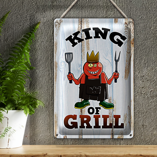 Blechschild Hinweis 20x30cm King of Grill