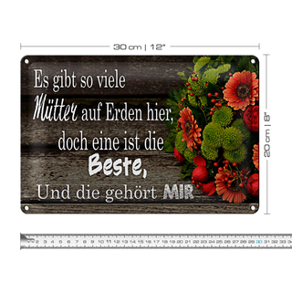 Blechschild Spruch 30x20cm es gibt viele Mütter doch eine beste