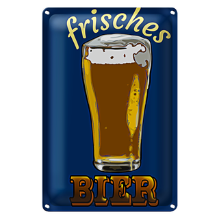 Blechschild 20x30cm frisches Bier Bierglas