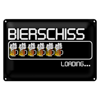 Blechschild 30x20cm Bierschiss Loading 6 Biergläser