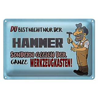 Blechschild Spruch 30x20cm du Bist nicht nur der Hammer