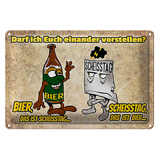 Blechschild 30x20cm darf ich euch vorstellen Bier