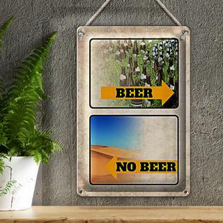 Blechschild 20x30cm Bild Beer No Beer Bier