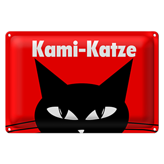 Blechschild Spruch 30x20cm Kami Katze