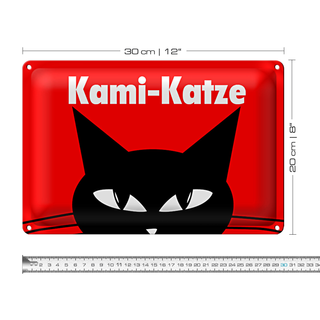 Blechschild Spruch 30x20cm Kami Katze