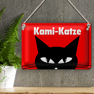 Blechschild Spruch 30x20cm Kami Katze