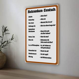 Holzschild Spruch 20x30cm Betrunken Deutsch