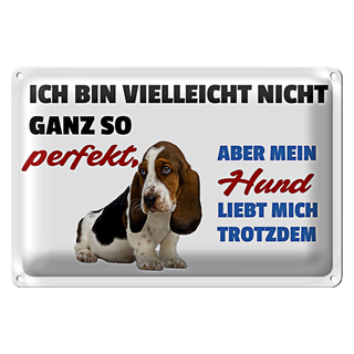 Blechschild Spruch 30x20cm mein Hund liebt mich trotzdem